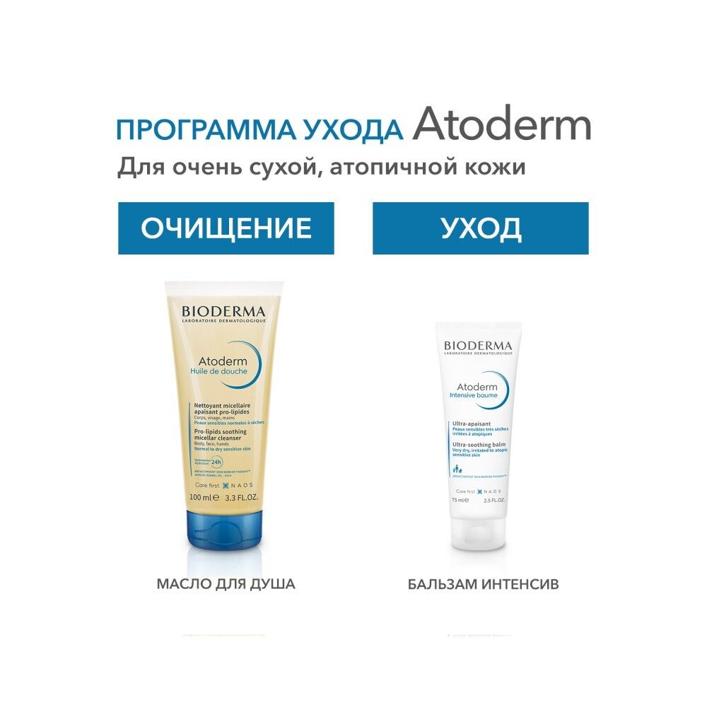 Bioderma Atoderm Huile de douche Масло для душа, 100 мл