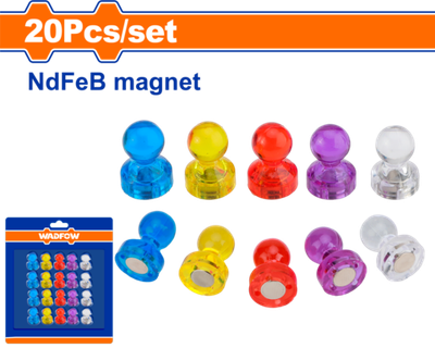 Набор цветных магнитных карточек-пин-кодов из 20 шт.