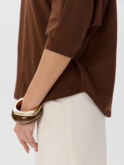 Свободная футболка летучая мышь с рукавом 3/4