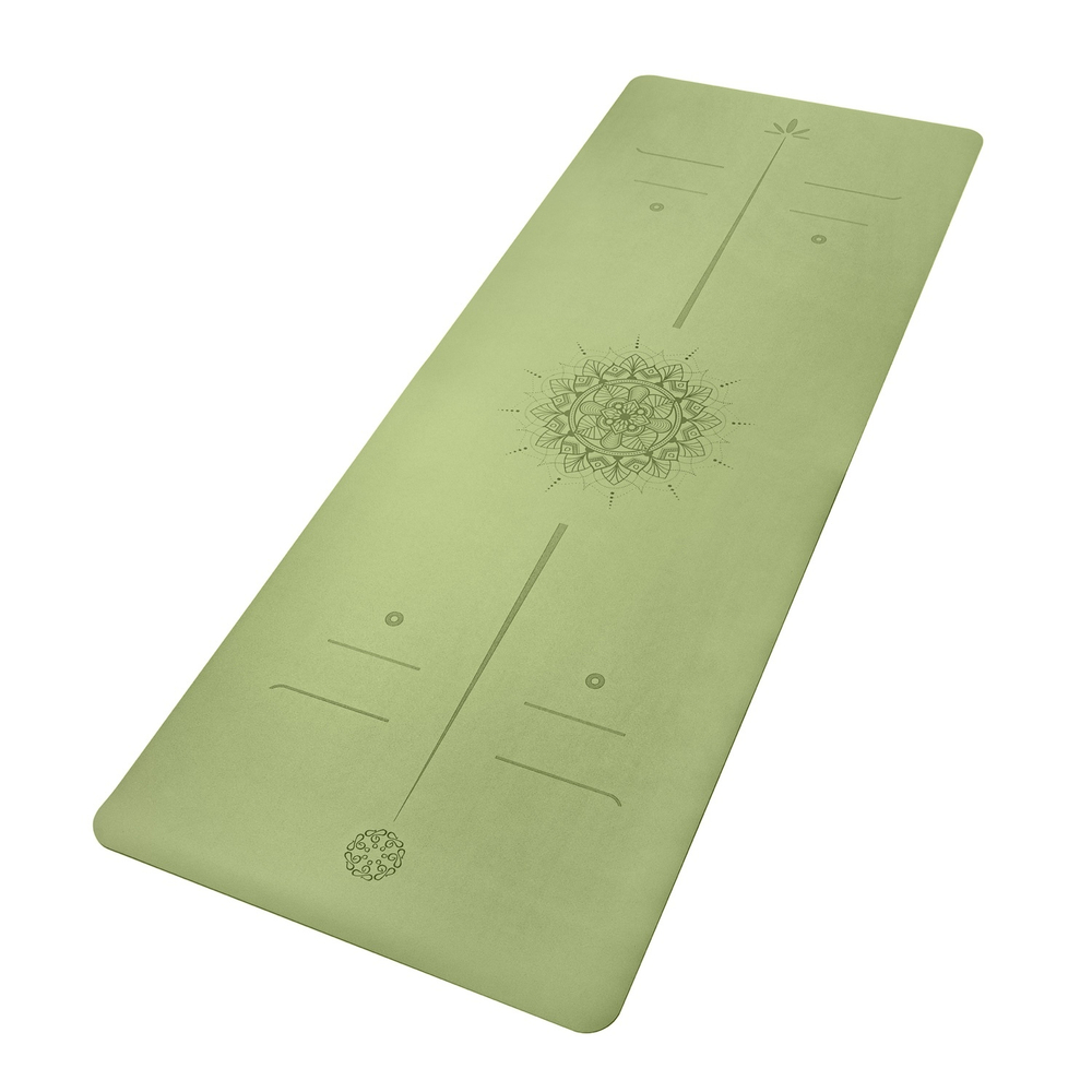 ULTRAцепкий 100% каучуковый коврик для йоги Ultra Arrows Olive 185*68*0,5 см