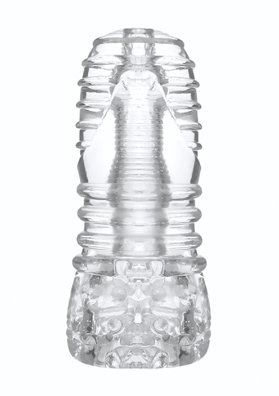 Прозрачный рельефный мастурбатор No.68 Stroker (Цвет: прозрачный)
