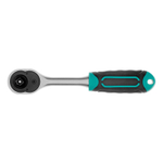 Ключ-трещотка 1/4", CrV, 72 зуба, с быстрым сбросом, матовый хром Stels