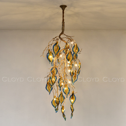 Люстра Cloyd MAORI C12 / выс. 180 см - латунь (арт.11096)