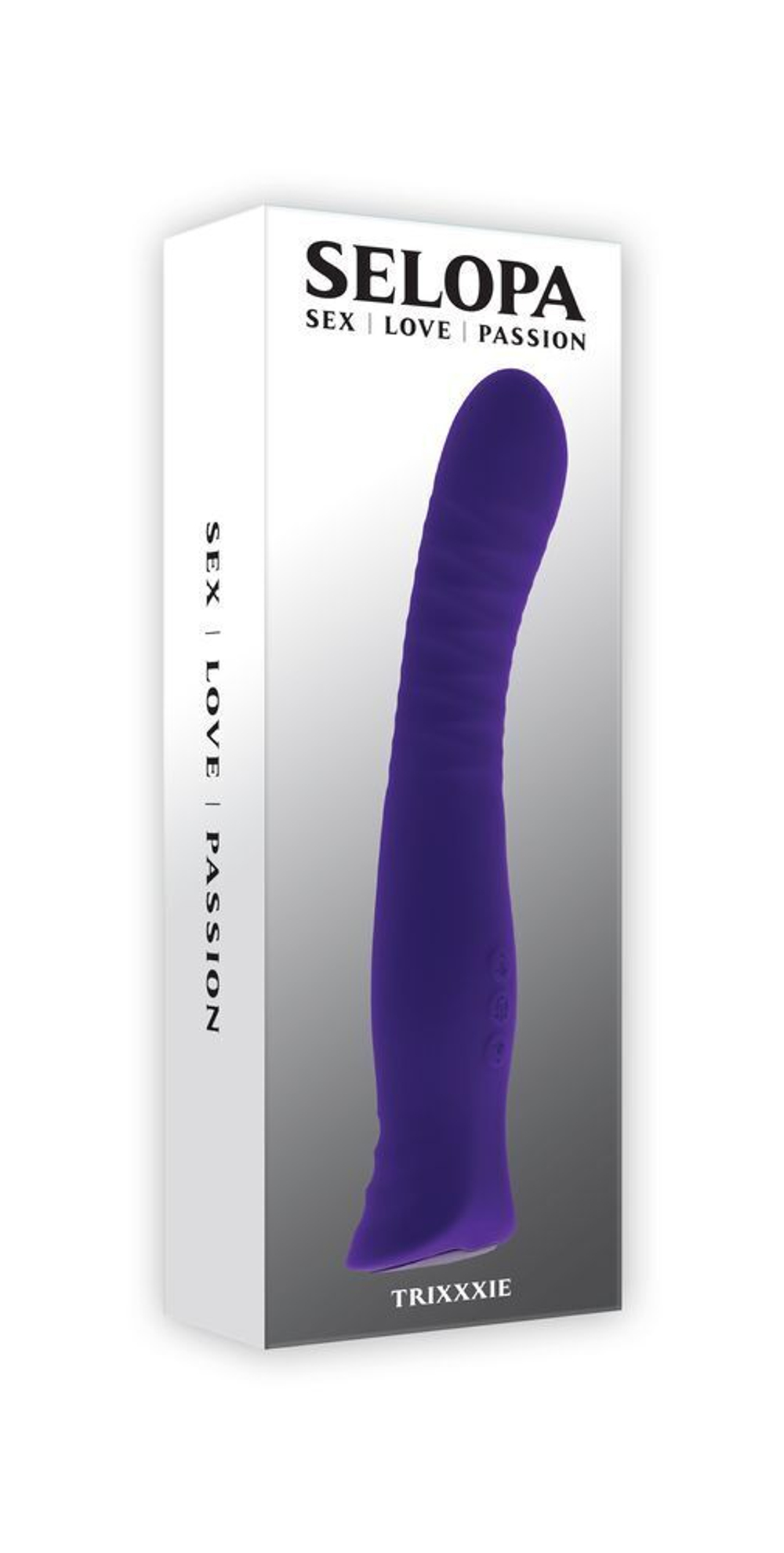 Фиолетовый вибростимулятор Trixxxie - 22,2 см.