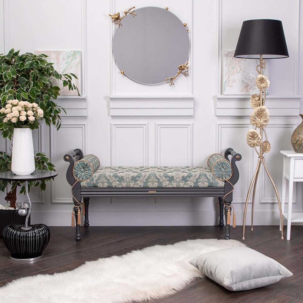 Банкетка Флоренция Серый Каледония Даймонд Минт