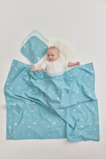 Пелёнки фланелевые BUBA KIDS, 3 шт., Русская Арктика/Сливочный/Бирюза, 95х115