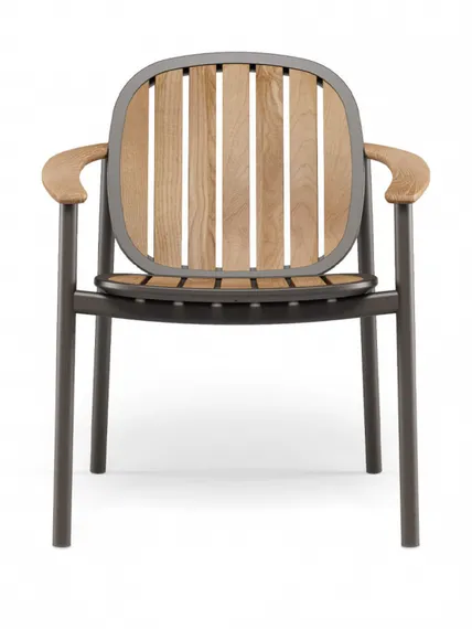 Кресло уличное Twins, массив тика, алюминий