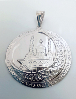 Подвеска серебряная Эстерелла, 925 проба, родирование/Ф