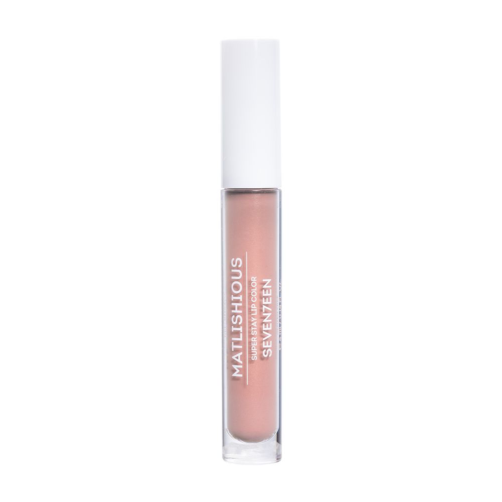 Seventeen Помада-блеск для губ Matlishious Super Stay Lip Color, жидкая, тон №01, Розовый беж, 4 мл