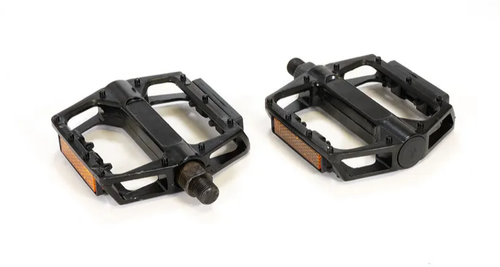 Педали TRIX PLATFORM алюминиевые, 110x100мм, резьба 1/2", с шипами, черные