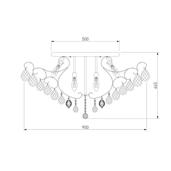 Потолочная люстра Eurosvet 10081/12 хром/прозрачный хрусталь Strotskis