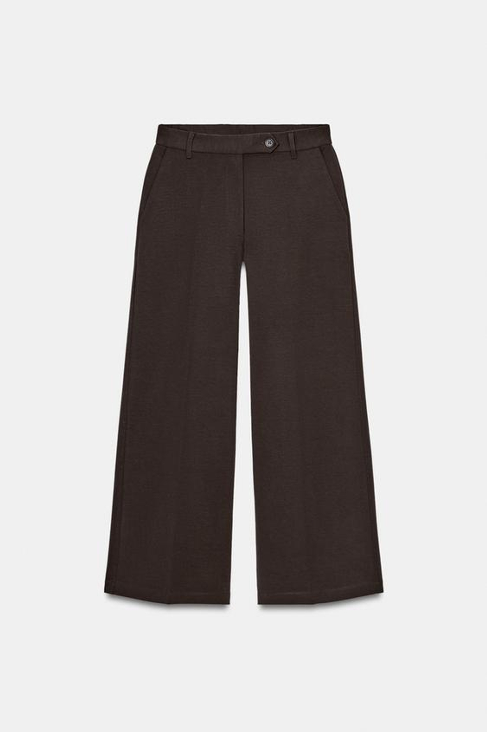 ZARA БРЮКИ ИЗ ИНТЕРЛОКА, ШОКОЛАДНЫЙ