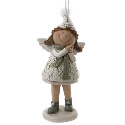GAEM Фигурка декоративная подвесная "Девочка-ангел", L5 W3,5 H11 см, 3в.