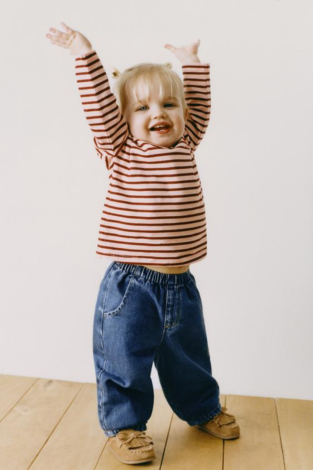 ZARA МАЙКА В ПОЛОСКУ С ВЫШИВКОЙ «СЕРДЦЕ», РОЗОВЫЙ