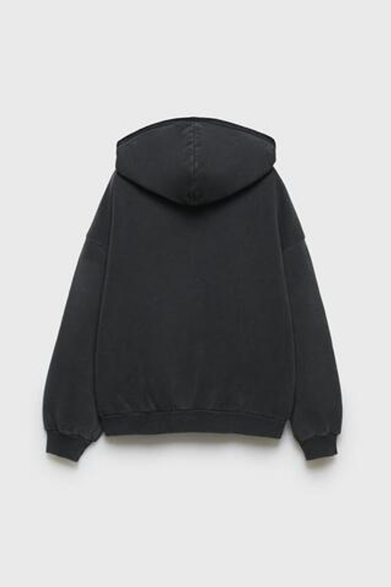 ZARA ТОЛСТОВКА С ПРИНТОМ, АНТРАЦИОВО-СЕРЫЙ