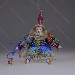 Ёлочная игрушка Сидячий клоун