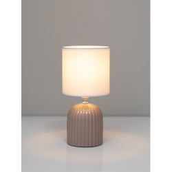 Настольная лампа Rivoli May 7548-503 1 х Е14 40 Вт керамика серая с абажуром | Настольные лампы Rivoli
