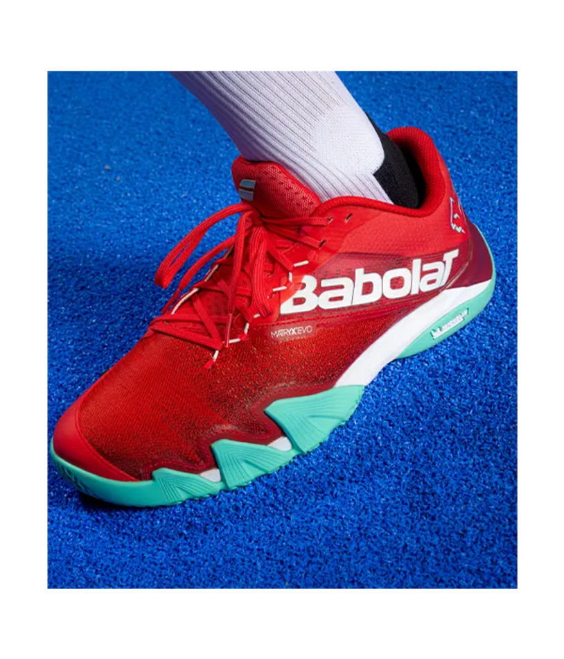 Babolat Jet Premura Красный-Электрический Зеленый Кроссовки Хуана Леброна