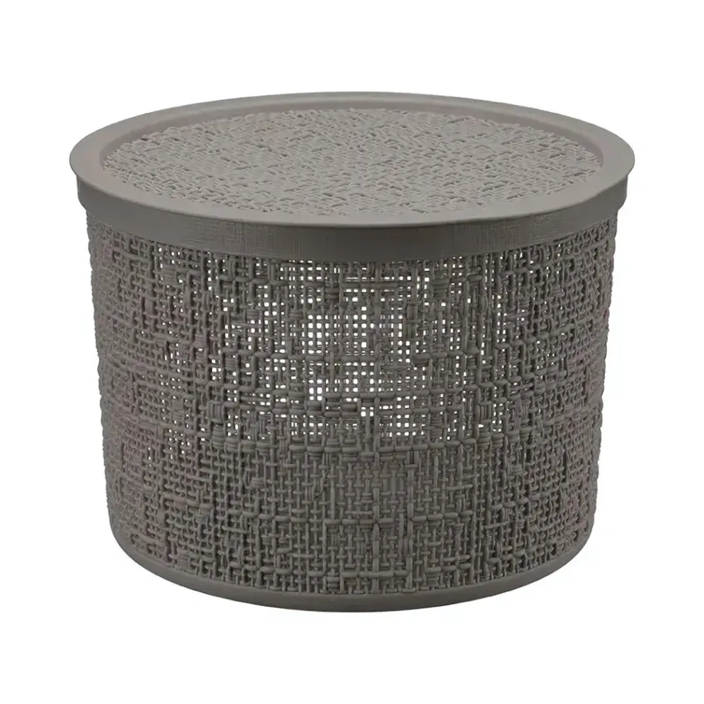 Коробка БЯЗЬ с крышкой D22см 4,5л французcкий серый