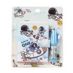 Набор "Космонавт" на блистере: блокнот в ПВХ обложке 6*7 см +ручка шариковая мини, С-40035