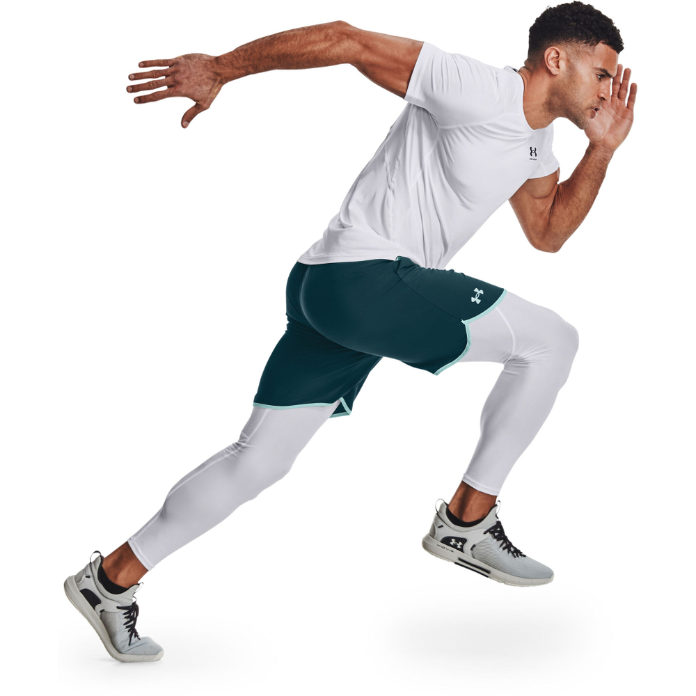 Мужские теннисные штаны Under Armour Heatgear Tight Men - White, Black