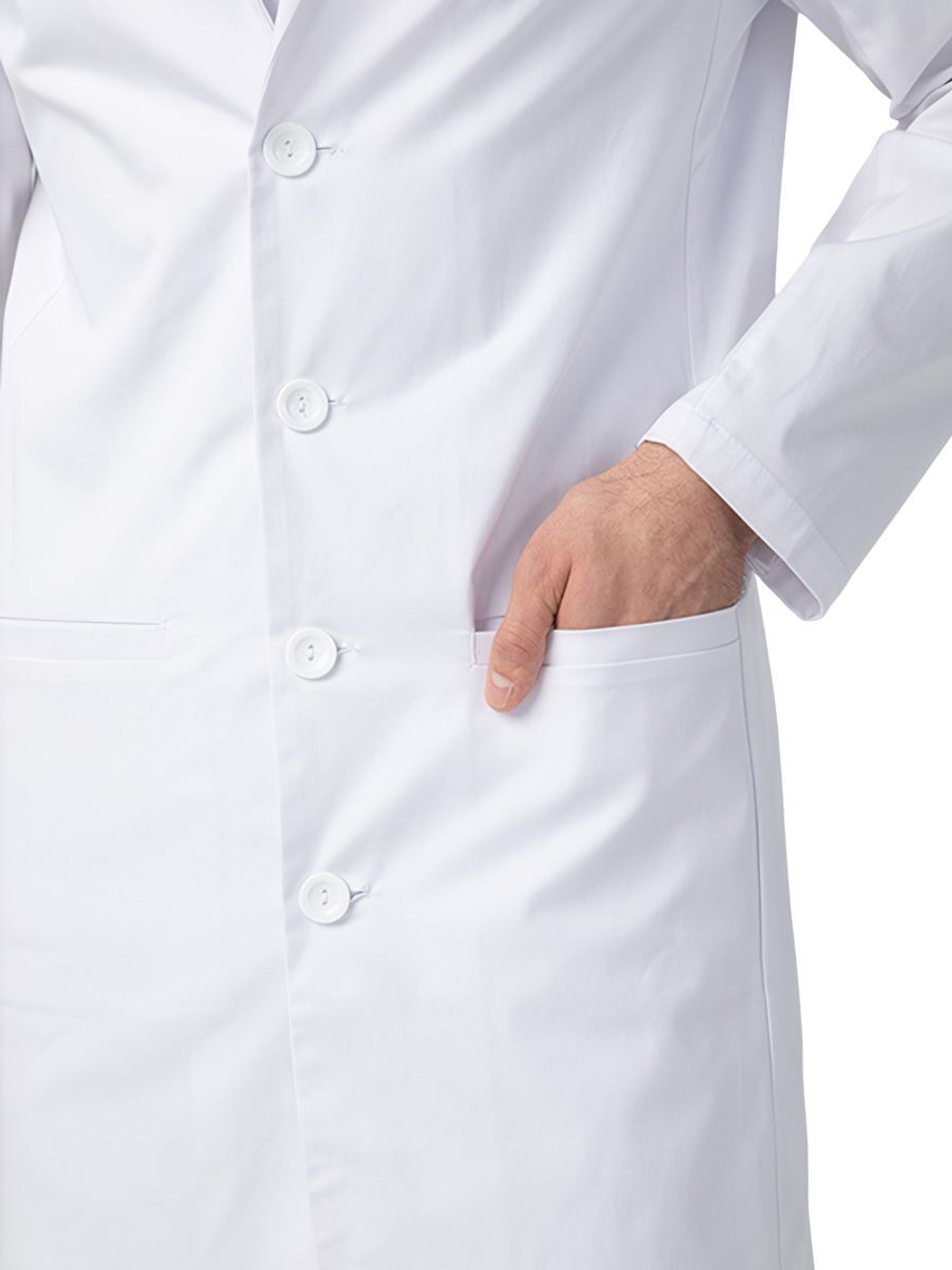 Халат медицинский мужской Dr. Nice DRN820, белый, 48