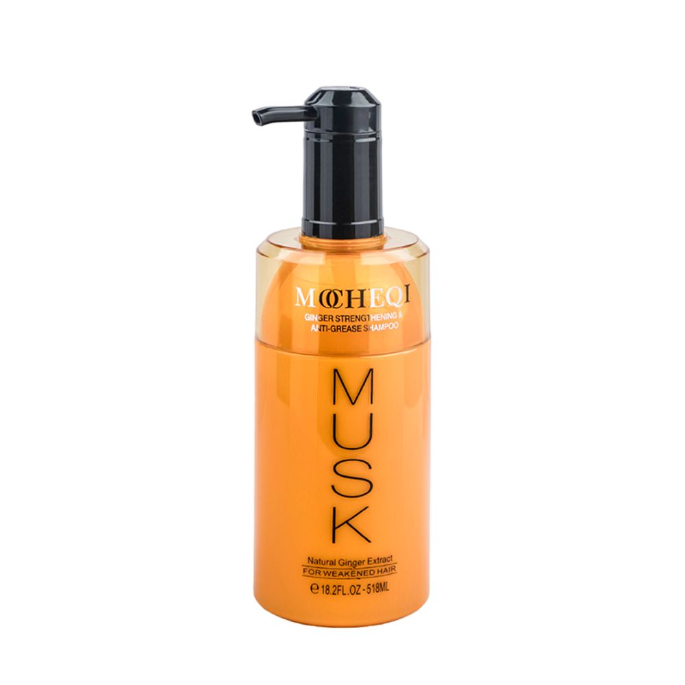 MOCHEQI MUSK Ginger Strengthening &amp; Anti Grease Shampoo (оранжевый), 518 ml