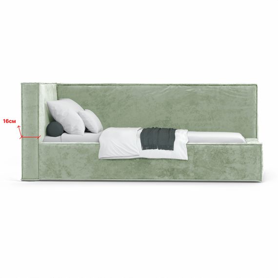 Кровать Bever ЛЕВАЯ 140 с ортопедическим основанием без ПМ - Nebby 029