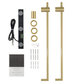 Полотенцесушитель электрический встраиваемый WONZON & WOGHAND LEIPZIG, Брашированное золото (WW-AL3621-BG)