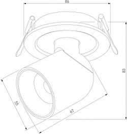 Встраиваемый светильник на штанге Elektrostandard Spot a065457