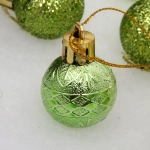 Новогодние шары 3 см (набор 9 шт) «Микс фактур», салатовый