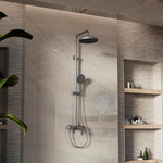 Душевая стойка Vincea VSFS-413GM с изливом, вороненая сталь