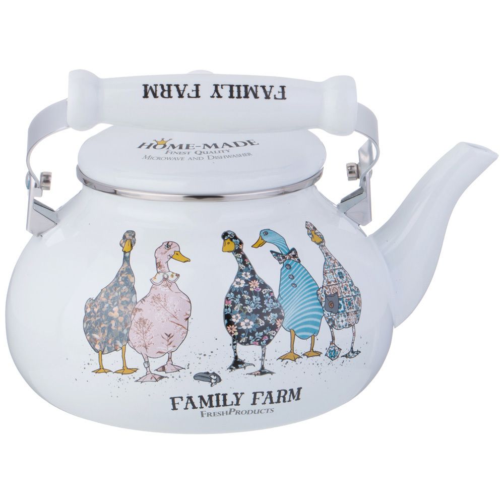 ЧАЙНИК AGNESS ЭМАЛИРОВАННЫЙ СЕРИЯ "FAMILY FARM", 2,5 Л