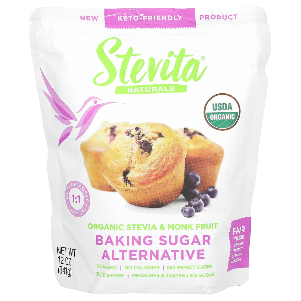 Stevita Naturals, альтернатива сахару для выпечки, органическая стевия и архат, 341 г (12 унций)
