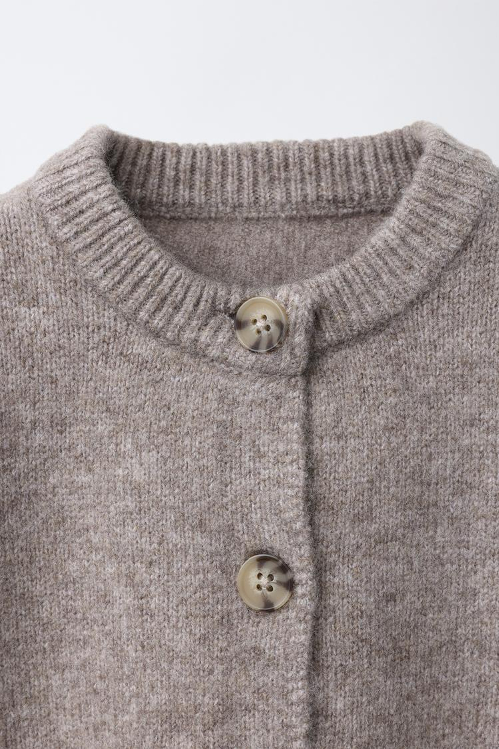 ZARA ОДНОТОННЫЙ КАРДИГАН, ТЕМНЫЙ РЫЖЕВАТО-КОРИЧНЕВЫЙ