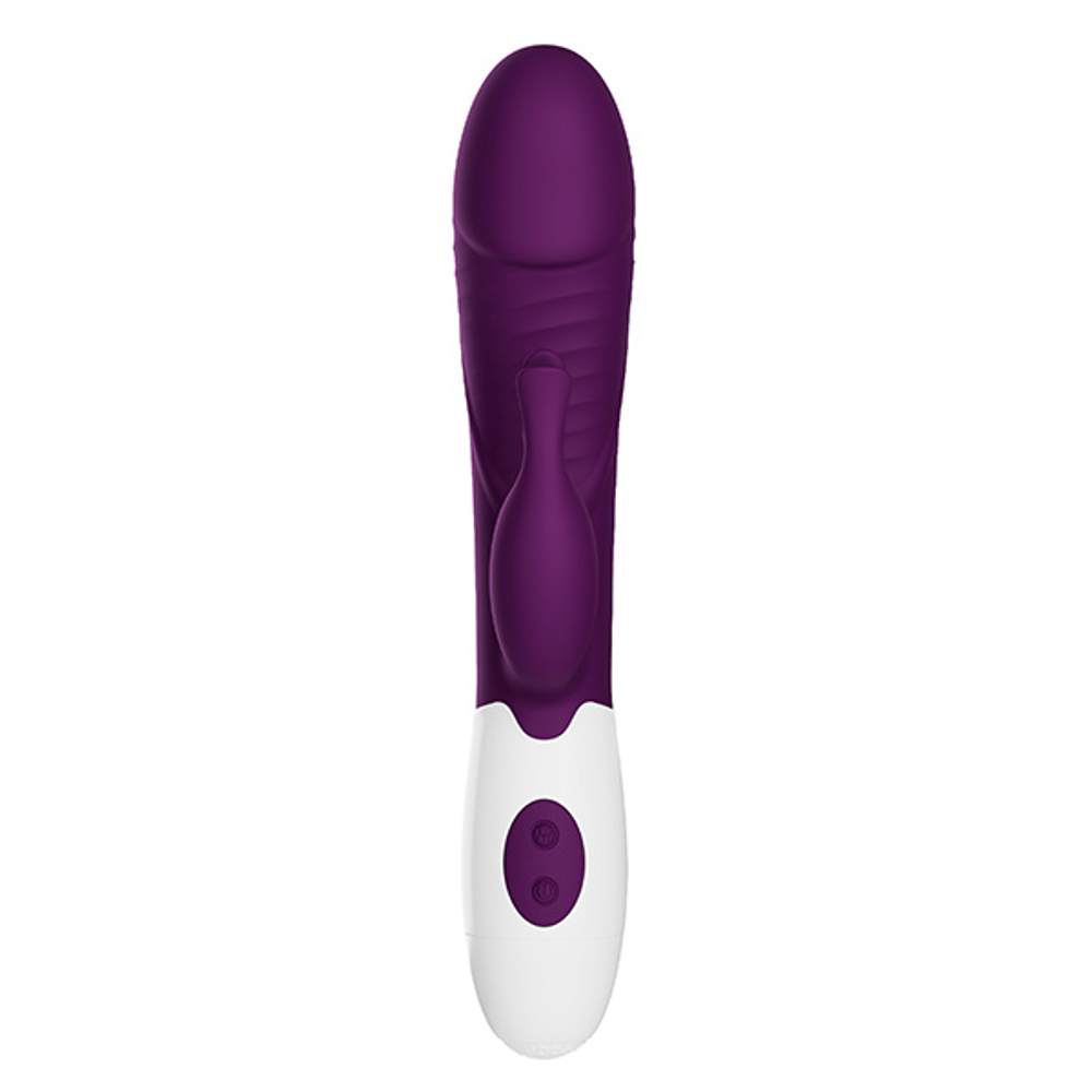 Фиолетовый вибратор-кролик 19,8см со стимулятором клитора Pretty Love Rasmussen Bunny Vibrator BW-500072-A2
