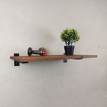 Настенные полки из натурального дерева в стиле Лофт