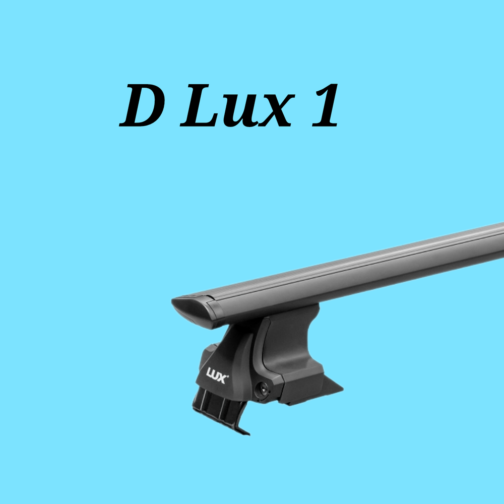 Багажник D-Lux 1 на гладкую крышу чёрные крыловидные дуги 130 см.