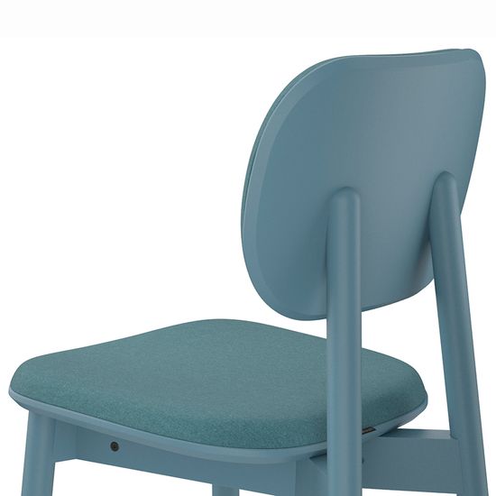 Стул с обивкой saga, рогожка, сине-зеленый