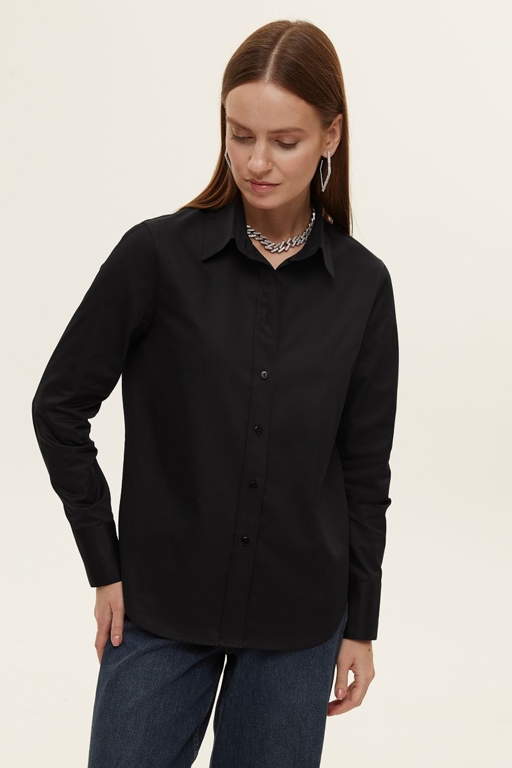 Рубашка Кельн черный ХЛОПОК