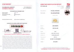 Жёлтый сапфир, Овал, 3 шт / 7,47 карат, Шри-Ланка