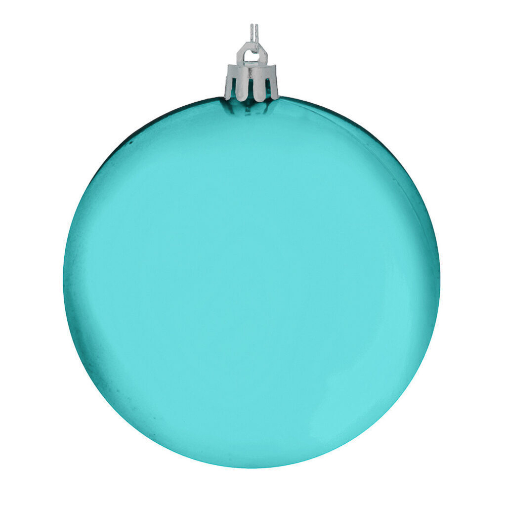 Ёлочный шар 10 см Голубой, пластик