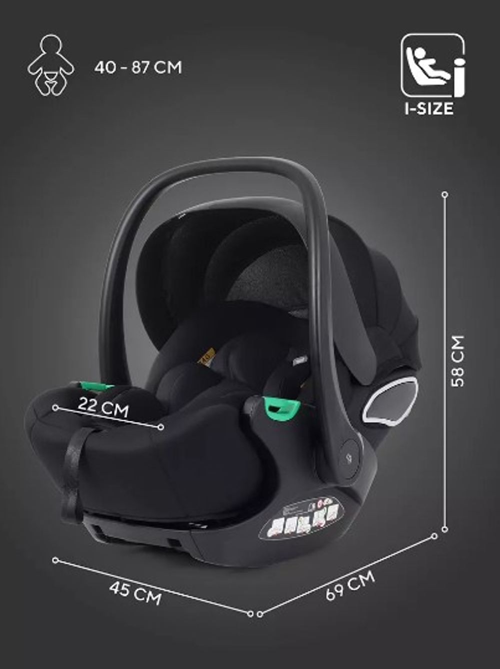 Автолюлька Rant Evomax 0+ (40-87см)