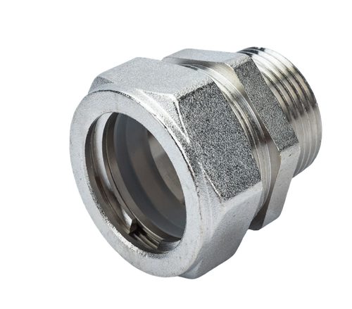 НИКЕЛЬ Муфта для гоф. трубы 25х3/4 нар. VER-PRO (100/5шт)