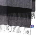 Палантин - шарф «ZIMA», принт в клетку, цвет черный/серый, 180*70см (230гр)