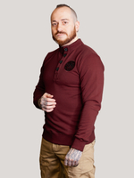 Косоворотка-свитшот Варгградъ мужской бордо "Лихие люди" с начёсом