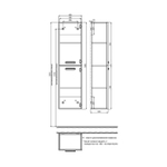 Пенал подвесной IDDIS Brick, 40 см, белый, BRI40W0i97