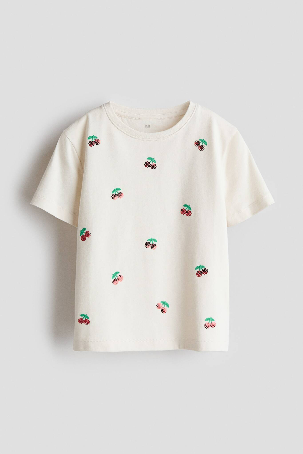 H&M Футболка с контрастными деталями, белый