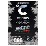 Celsius, Live Fit, увлажнение, незаменимые электролиты, без кофеина, арктическая вишня, 14 стиков в виде порошка, по 7,43 г (0,26 унции)