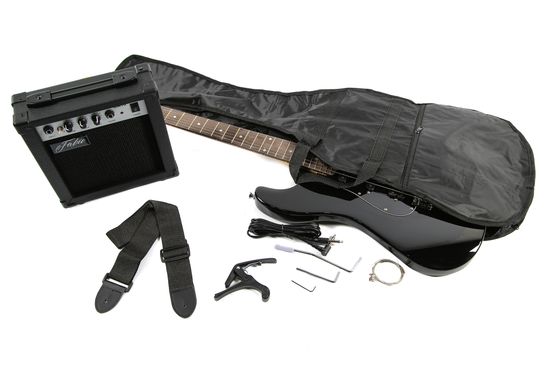 Электрогитара Fabio ST200 Double BK (комплект)